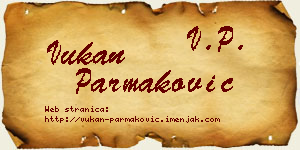 Vukan Parmaković vizit kartica